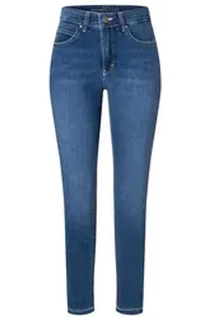 Mac Slim-fit-Jeans Damen Hose Denim Jeans Dream Skinny Art.Nr.0355L540290 D569 Slim Fit, gerades Bein, normale Leibhöhe, bequeme Taille, Five Pocket blau W40/L34