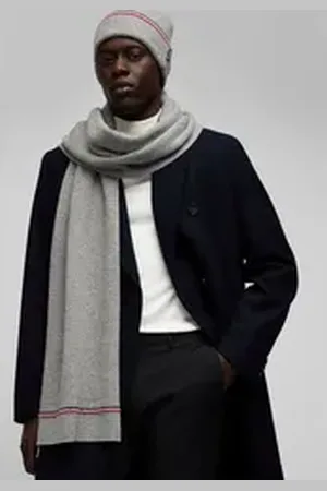 Daniel Hechter Modeschal Strickschal, (1-St), im Streifen-Look grau