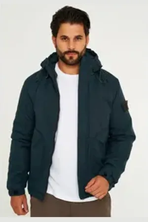 Soul Star Winterjacke S2DARCHAN Herren Übergangsjacke mit Kapuze Outdoor-Jacke Funktionsjacke blau L