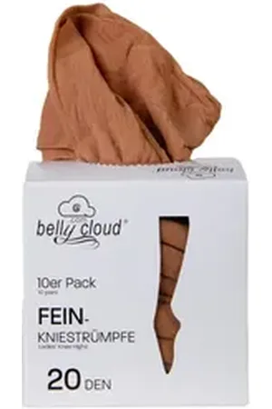 BELLY CLOUD Feinkniestrümpfe Feinkniestrumpf 20 DEN (10 Paar) beige 39-42