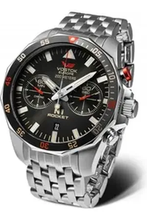 Vostok Chronograph Rocket N1 Herrenuhr 46 mm Armbanduhr für Herren, 225A618B, mit hochwertigem Edelstahlband