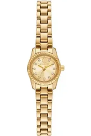 Michael Kors Quarzuhr PETITE LEXINGTON 19 mm MK4862, Armbanduhr, Damenuhr, Edelstahlarmband, analog, Glassteine goldfarben