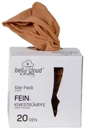 BELLY CLOUD Feinkniestrümpfe Feinkniestrumpf 20 DEN (10 Paar) beige 39-42