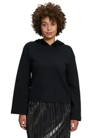 Cartoon Sweatshirt Hoodie mit Print Placement schwarz 40