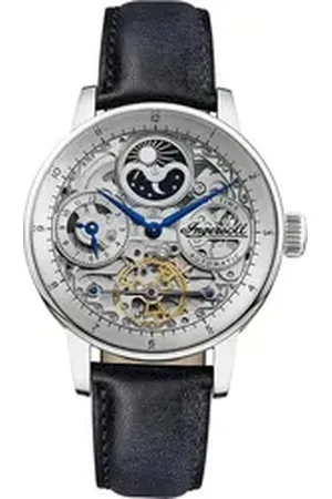 INGERSOLL 1892 Quarzuhr Herrenuhr Leder blau, (Analoguhr), Herren Armbanduhr rund, Lederarmband blau, Casual blau