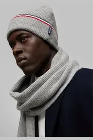 Daniel Hechter Strickmütze Strickmütze mit Streifen-Design grau