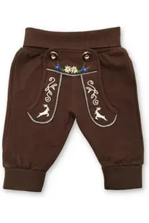 BONDI Trachtenkleid Trachtenhose Baby/Kleinkind - BLUMEN/HIRSCHE - braun braun 68