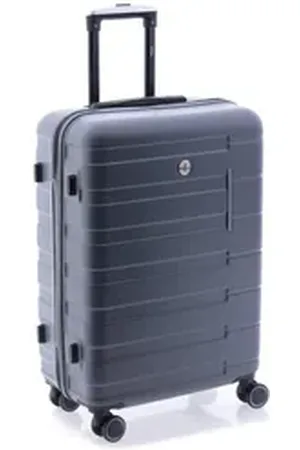 John Travel Hartschalen-Trolley Koffer - 66 cm - 4 Rollen grau