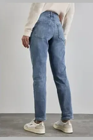 Street one Tapered-fit-Jeans 5-Pocket-Style blau 27