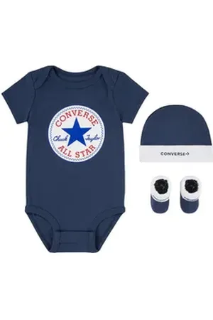 Converse Converse Erstausstattungspaket CLASSIC CTP INFANT HAT BODYSUIT BOO (Packung, 3-tlg) blau 56/68 (6)