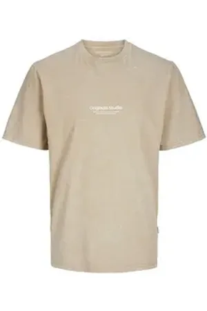 JACK & JONES T-Shirt JORVESTERBRO WASH TEE (1-tlg) legerer Schnitt beige 128