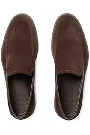 Berluti Latitude Scritto Suede Schuhe Mokassins Loafer Scritto-Gravur – das ikonische Motiv der Marke braun