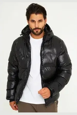 Soul Star Winterjacke S2VADUZ Herren Pufferjacke mit Kapuze warme Steppjacke schwarz L