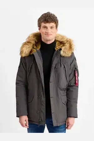 Alpha Industries Parka N-3B grau L