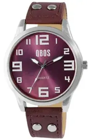 QBOS Quarzuhr QB0029 Unisexuhr mit Lederimitationsarmband, weiß