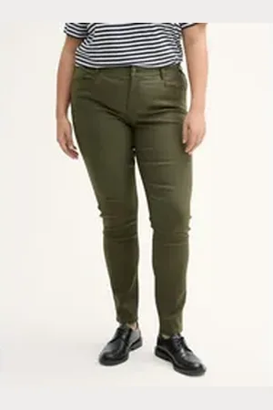 TOM TAILOR PLUS Skinny-fit-Jeans Plus Size - Coated Skinny Jeans schwarz 54