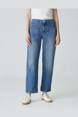 Opus Relax-fit-Jeans Tapered Jeans LISSIE Mid Rise aus BCI Cotton Mix blau 38 L28