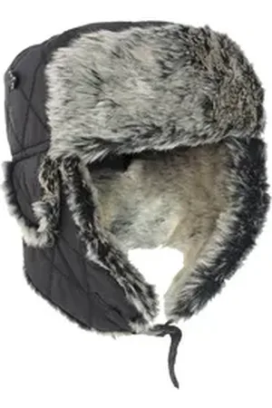 Mil-tec Strickmütze Wintermütze mit Kunstpelz schwarz 59/60 (L)