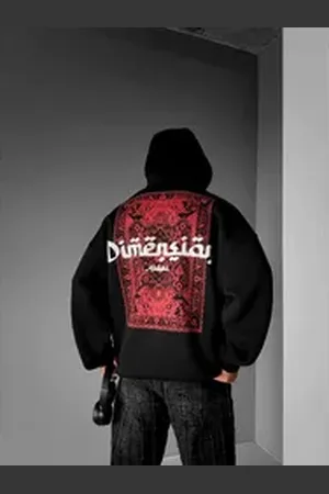 Abluka Hoodie OVERSIZE DIMENSION BEDRUCKTER FLEECE HOODIE - PRINT HOODIE L