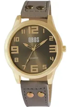 QBOS Quarzuhr QB0029 Unisexuhr mit Lederimitationsarmband, weiß