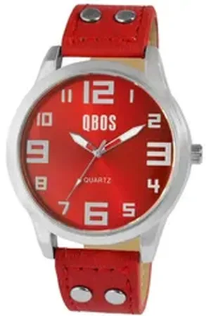 QBOS Quarzuhr QB0029 Unisexuhr mit Lederimitationsarmband, weiß