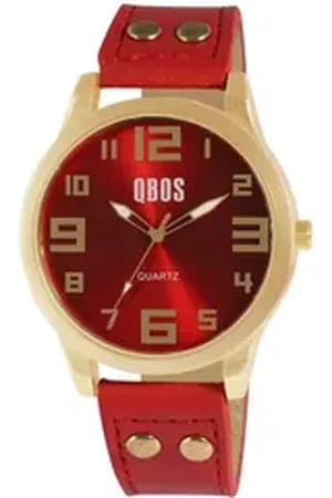 QBOS Quarzuhr QB0029 Unisexuhr mit Lederimitationsarmband, weiß