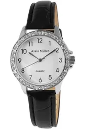 Alain Miller Quarzuhr 1900311 Damenuhr mit Lederimitationsband, 22,2 cm