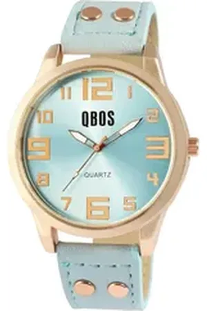 QBOS Quarzuhr QB0029 Unisexuhr mit Lederimitationsarmband, weiß