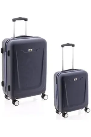 John Travel Hartschalen-Trolley Set - 66+55 cm, 4 Rollen, in 5 Farben schwarz