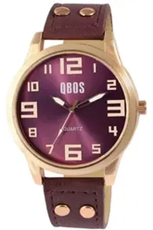 QBOS Quarzuhr QB0029 Unisexuhr mit Lederimitationsarmband, weiß