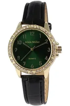 Alain Miller Quarzuhr 1900311 Damenuhr mit Lederimitationsband, 22,2 cm