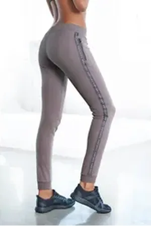 Lascana ACTIVE Jogginghose mit Reißverschlusstaschen grau XL (48/50)