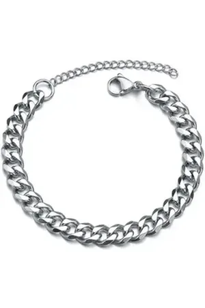 Karma Edelstahlarmband Herren Silber 19 cm modern Armband Edelstahl Herrenarmband, Herrenschmuck Metallarmband silberfarben