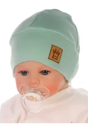La Bortini Erstlingsmütze Baby Mütze doppellagig in Müntgrün ab 0 Mon Erstlingsmütze Haube aus Baumwolle, 32 34 36 38 40 42 44 grün 38-40