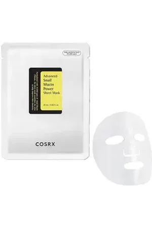 COSRX Gesichtsmaske Advanced Snail Mucin Power Essence Sheet Mask – Intensiv feuchtigkeitsspendende Tuchmaske mit 35.000 ppm, Schneckenschleim für eine glatte, strahlende Haut