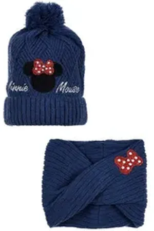 Disney Bommelmütze Kinder Mädchen Winter-Set Mütze und Loop Mini Maus (SET) blau 54