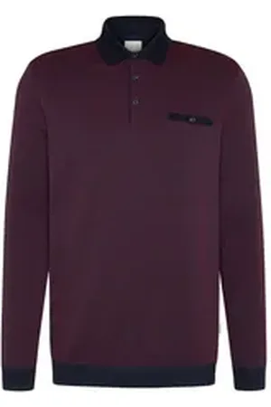 Bugatti Langarm-Poloshirt rot XXL