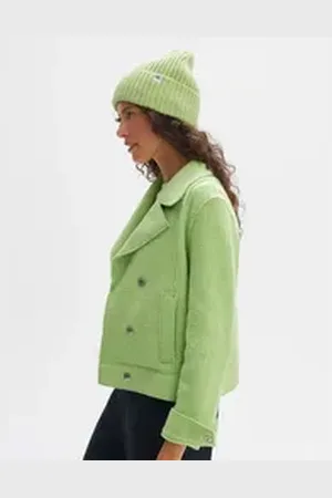 Opus Strickmütze Wollmütze ADESI mit Kaschmir grün
