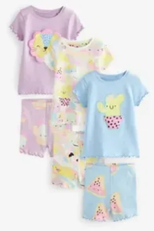 Next Pyjama Kurze Schlafanzüge, 3er-Pack (6 tlg) lila 86-92 (1,5-2 J.)