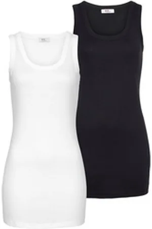 FLASHLIGHTS Tanktop (Packung, 2-tlg., 2er-Pack) in Longform schwarz|weiß 44/46 (L)
