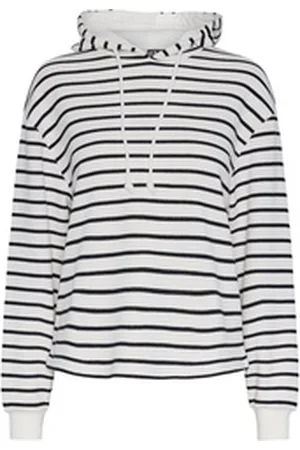 Pieces® Hoodie PCCHILLI LS HOODIE STRIPES NOOS BC weiß XXL (44)