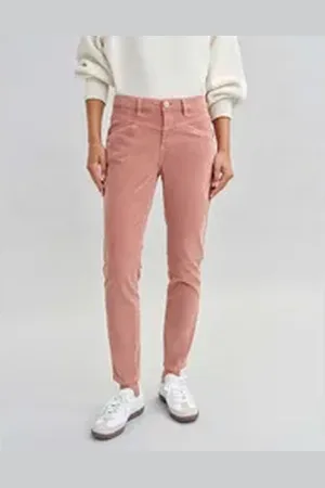 Opus Slim-fit-Jeans Evita babycord rosa 42 L28
