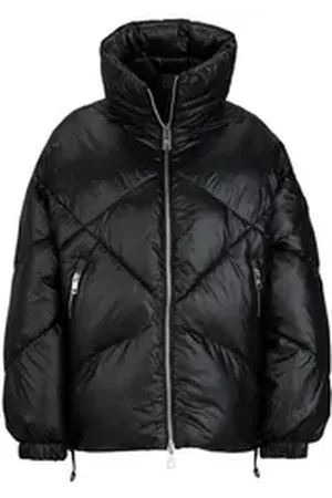 19V69 Italia Winterjacke DEBORA Damen Pufferjacke in Schwarz mit Kapuze und Reißverschluss schwarz XL