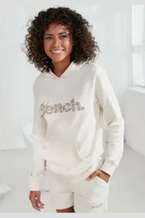 Bench Kapuzensweatshirt mit Kängurutasche, Loungeanzug, Hoodie beige 44/46