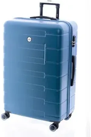 John Travel Hartschalen-Trolley XL-Koffer - 77cm - 4 Rollen blau