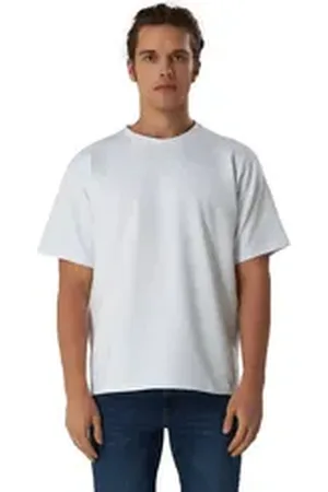 Blackrock T-Shirt Herren, Baumwolle Kurzarm Shirt Rundhals, Basic weiß XL