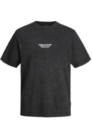JACK & JONES T-Shirt JORVESTERBRO WASH TEE (1-tlg) legerer Schnitt schwarz 176