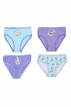 Disney Frozen Slip 4er-Pack Slips aus Baumwolle – Bequeme Unterwäsche für Mädchen 110/116