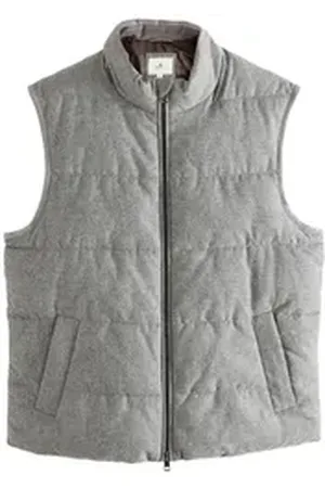 Next Steppweste Donegal-Puffer-Steppweste aus Wollmischung (1-tlg) grau XL