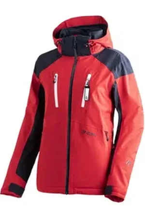 Maier Sports Skijacke Vratna Damen Winterjacke, wind/wasserdicht, 4 RV-Taschen und Kapuze rot 40